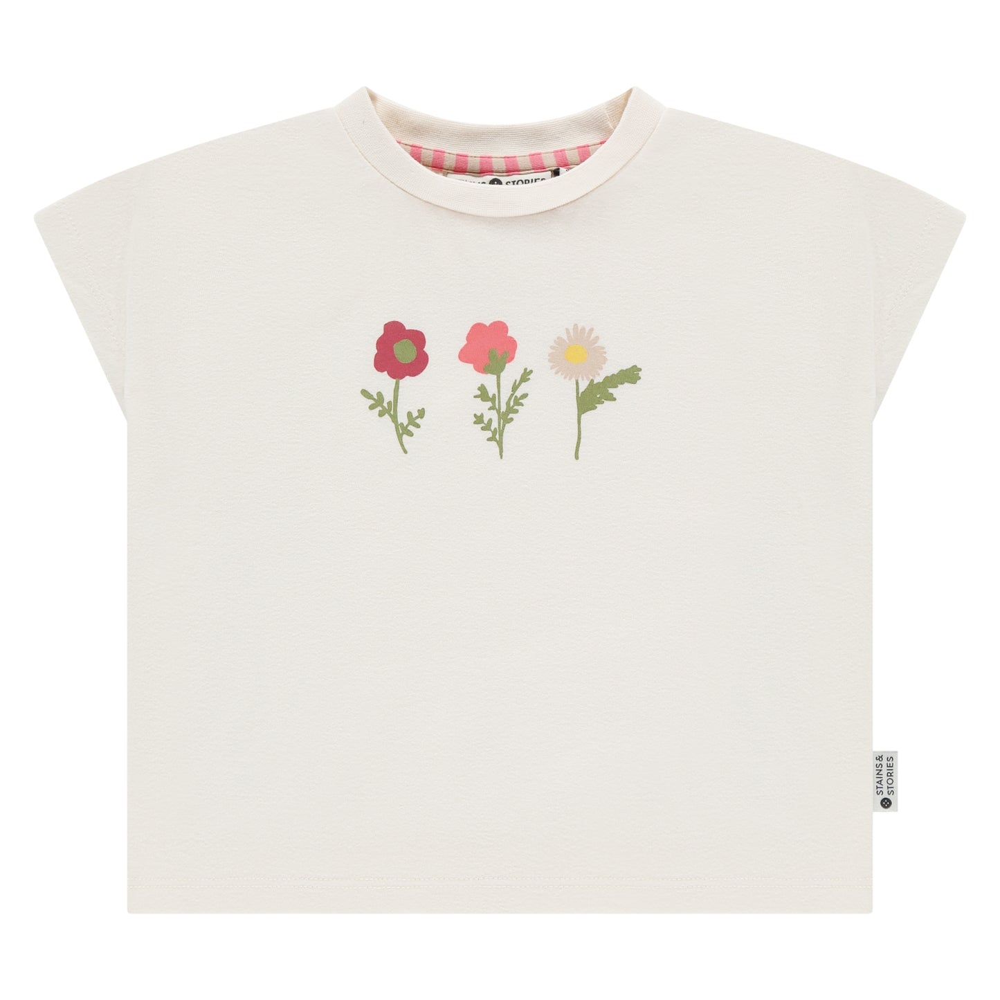 Stains & Stories Mädchen T-Shirt SSA26108610 – ivory