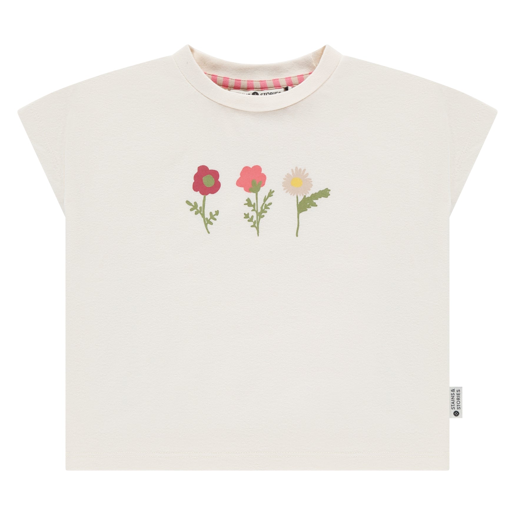 Stains & Stories Mädchen T-Shirt SSA26108610 – ivory
