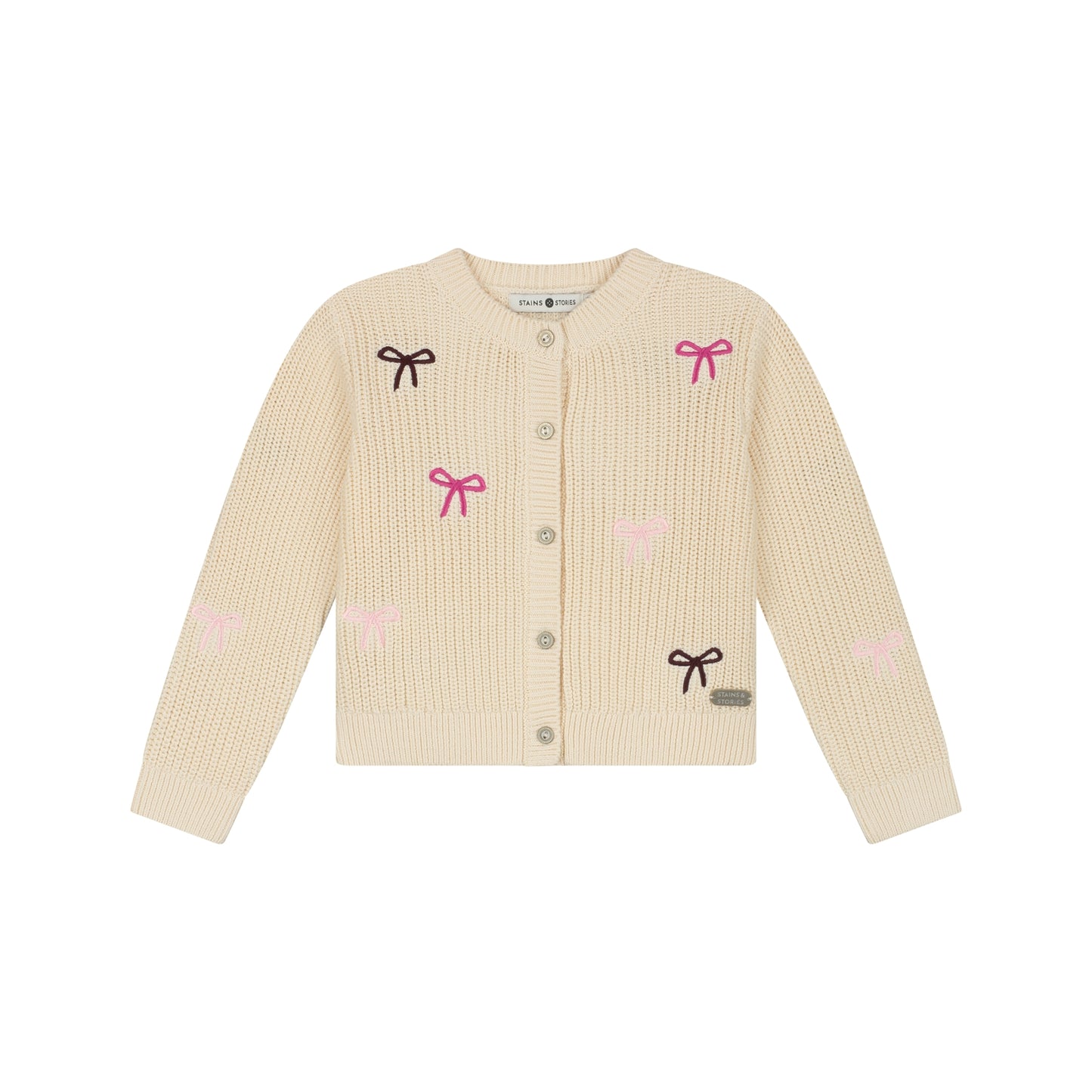 Stains & Stories Mädchen Strickjacke SSA26408350 – cream