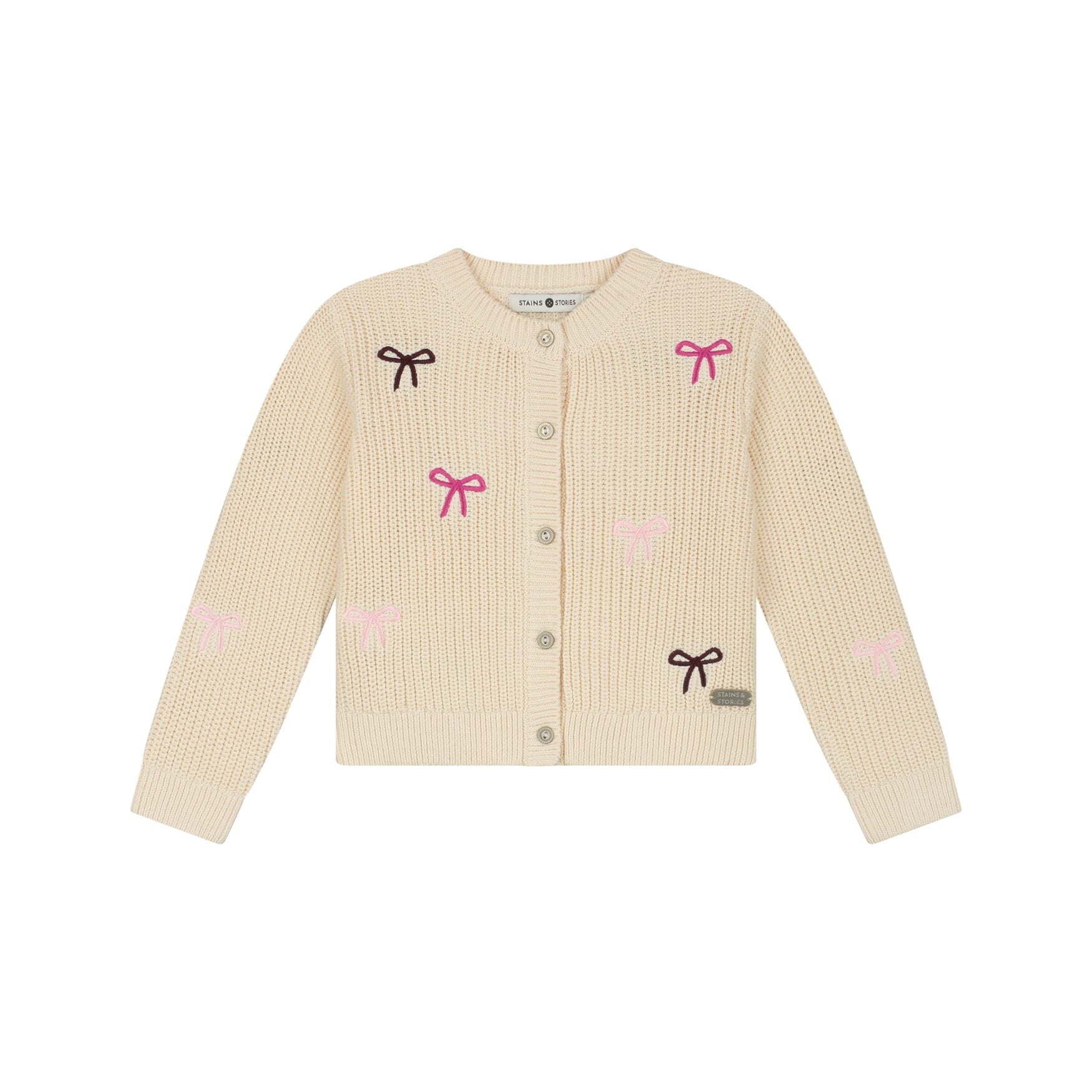 Stains & Stories Mädchen Strickjacke SSA26408350 – cream