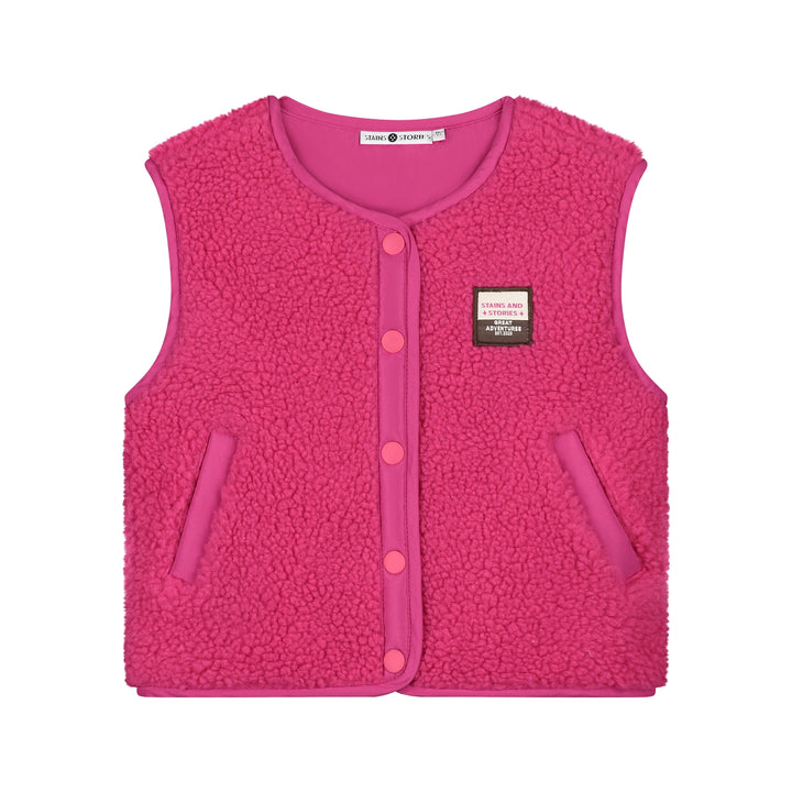 Stains & Stories Mädchen Weste SSA26408462 – magenta