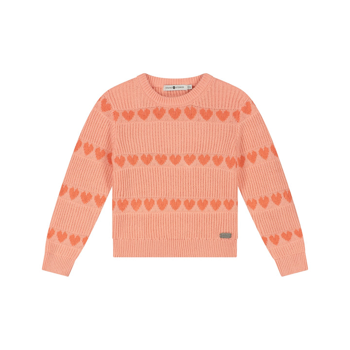Stains & Stories Mädchen Strickjacke SSA26508374 – salmon