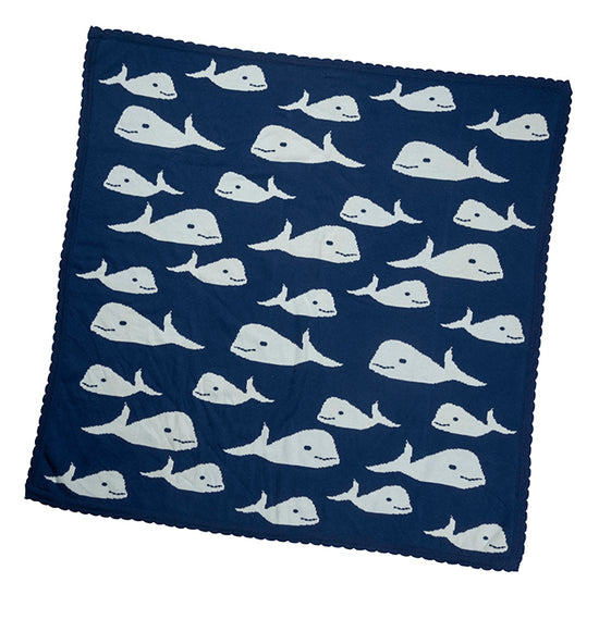 Hansekind Baby Unisex Strickdecke Wal