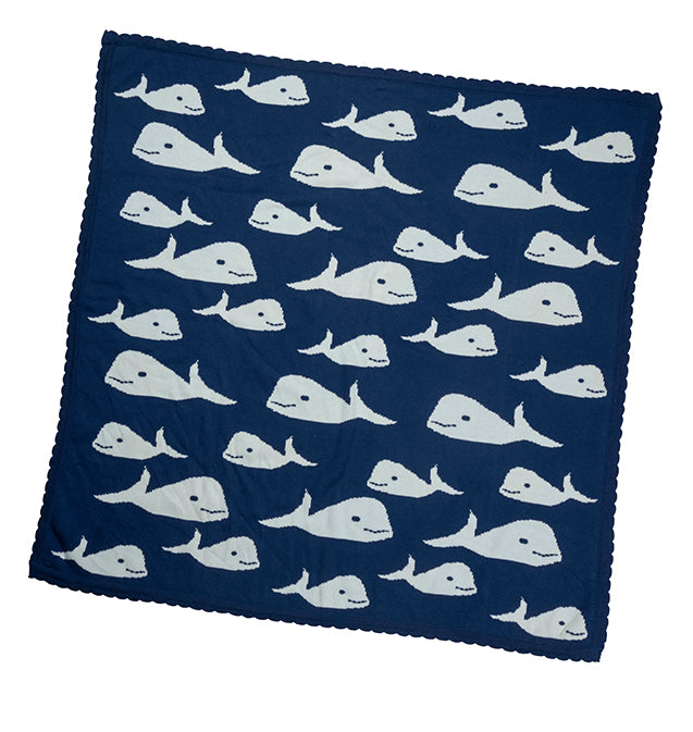 Hansekind Baby Unisex Strickdecke Wal