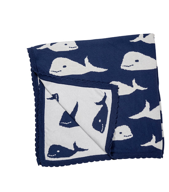 Hansekind Baby Unisex Strickdecke Wal