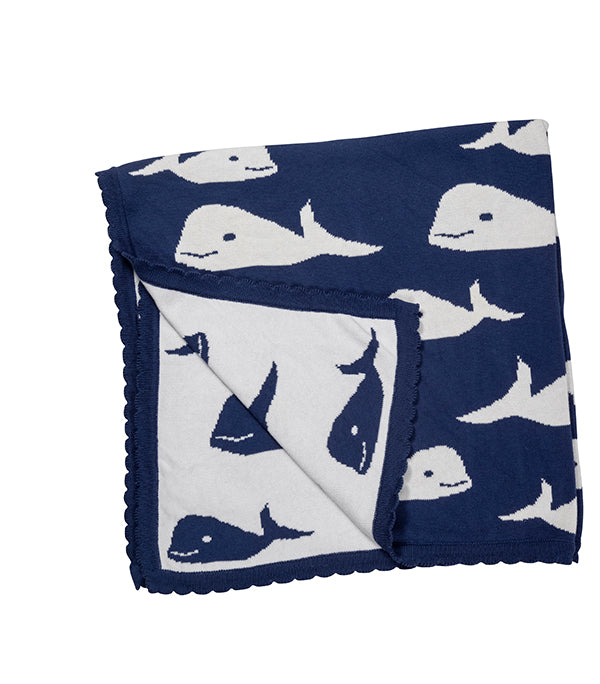 Hansekind Baby Unisex Strickdecke Wal