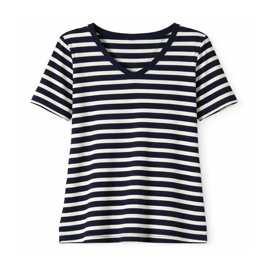 Ragwear Damen T-Shirt Salvie Stripes – navy