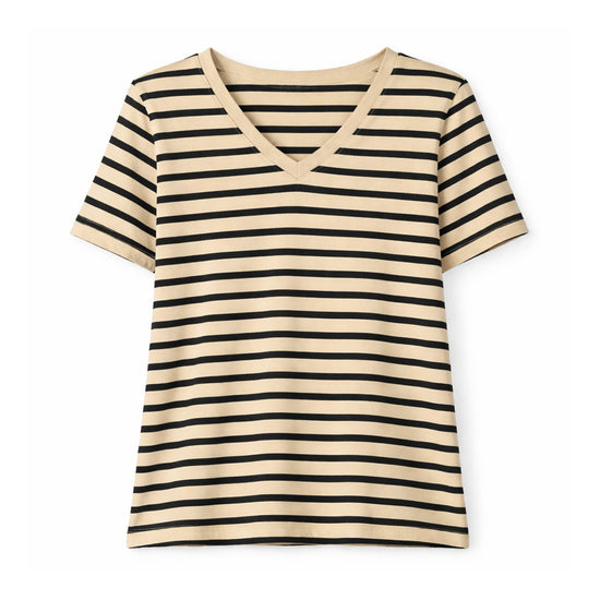 Ragwear Damen T-Shirt Salvie Stripes – sand
