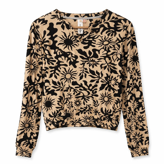 Ragwear Damen Langarmshirt Santica Print – sand