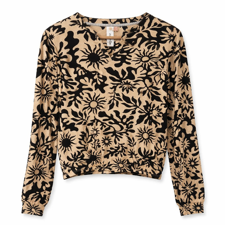 Ragwear Damen Langarmshirt Santica Print – sand