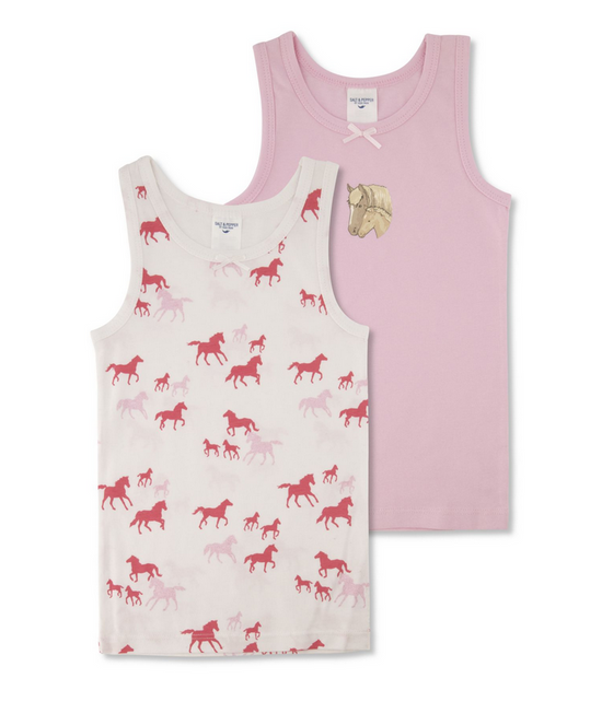 Salt and Pepper Girl Unterhemd Singlet 2er set Pferd