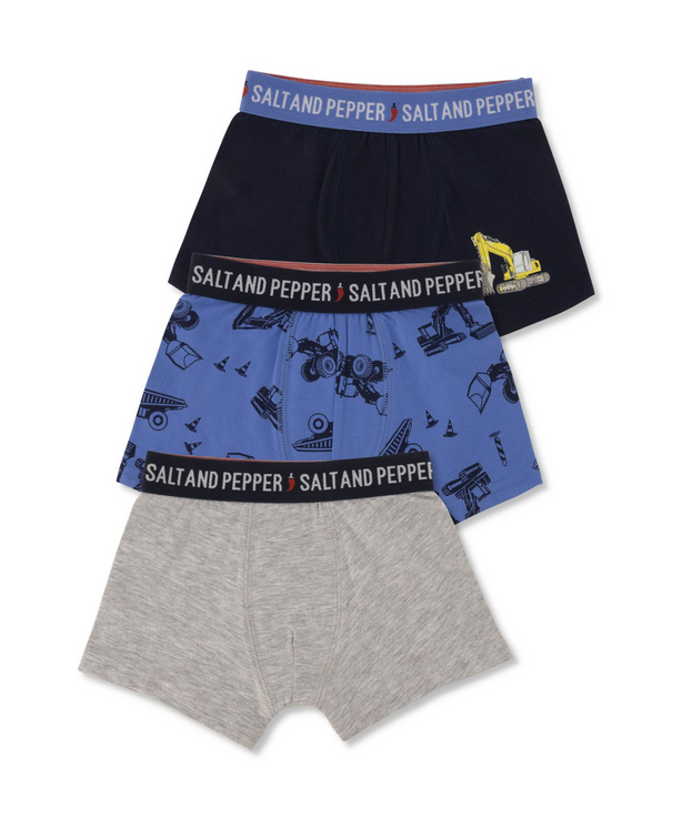 Salt and Pepper Boys Boxersh. 3er Set Excavatot