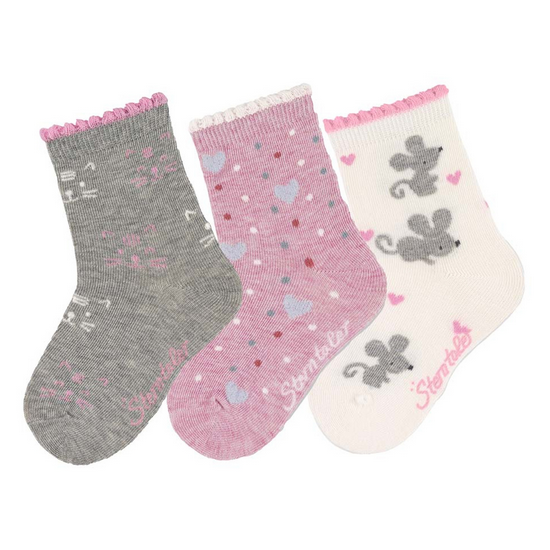 Sterntaler Kinder Socken Katze 3er Pack