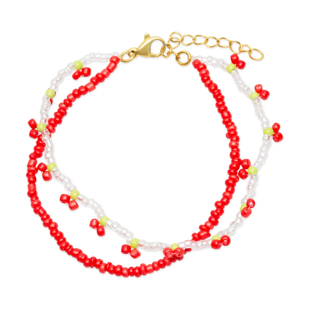 Timi Damen Accessoires Leonie - Kirschperlenarmband Doppelt