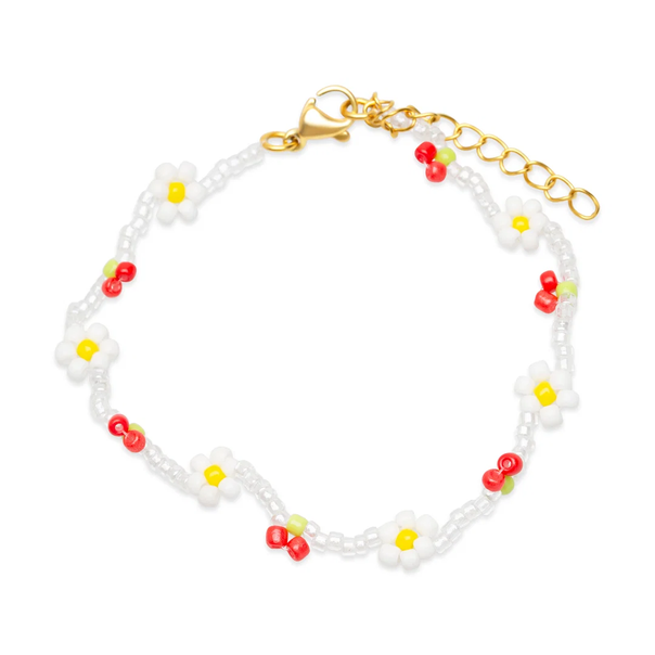 Timi Damen Accessoires Lovis – Armband mit Kirsch- und Blumenmuster