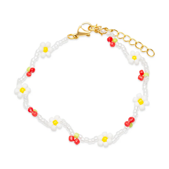 Timi Damen Accessoires Lovis – Armband mit Kirsch- und Blumenmuster