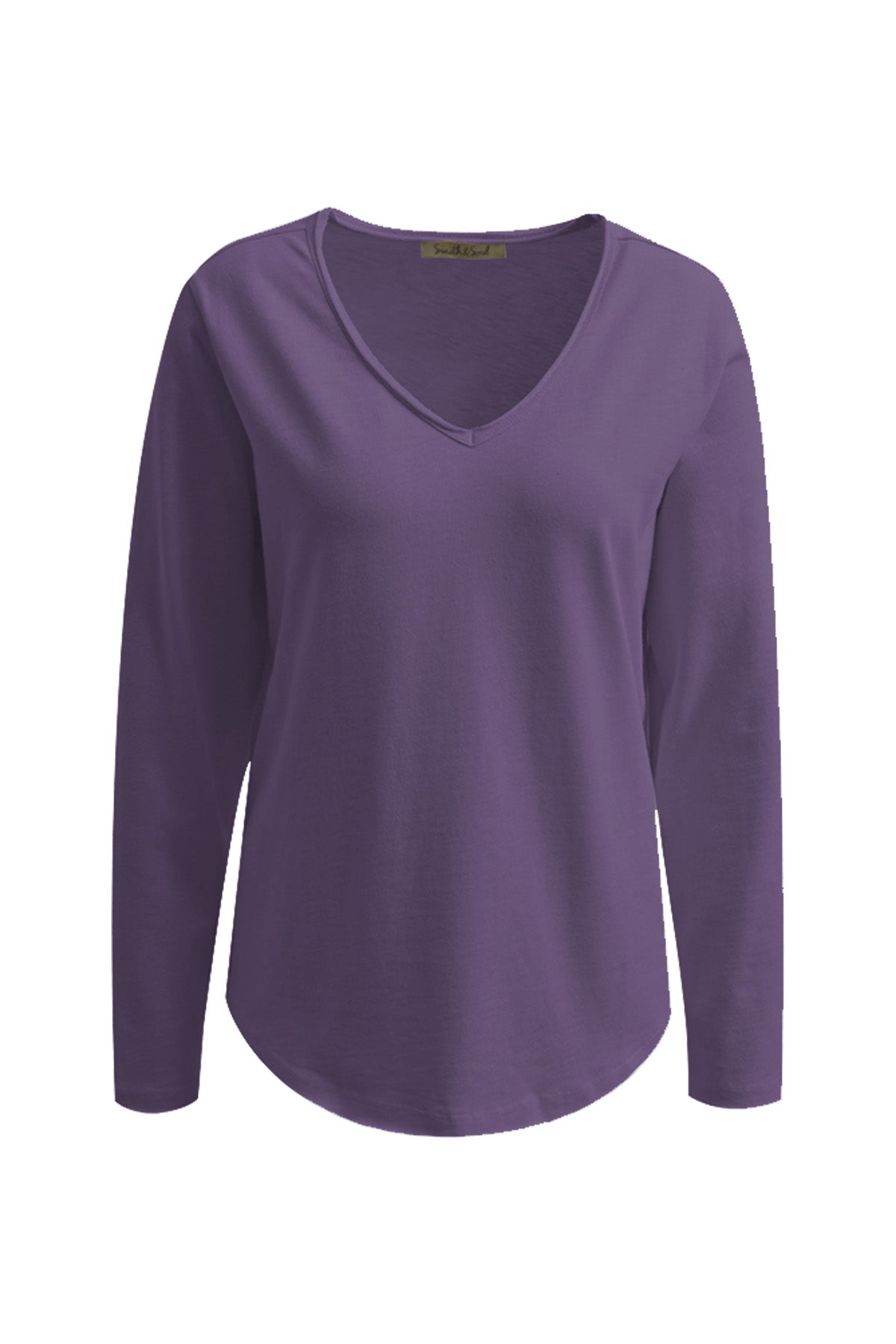 Smith & Soul Damen Longsleeve Basic Sweat V-neck