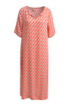 Smith & Soul Damen Maxi-Kleid Straight V-neck Dress with Fringes
