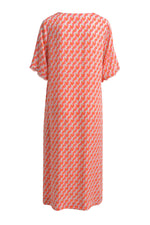 Smith & Soul Damen Maxi-Kleid Straight V-neck Dress with Fringes