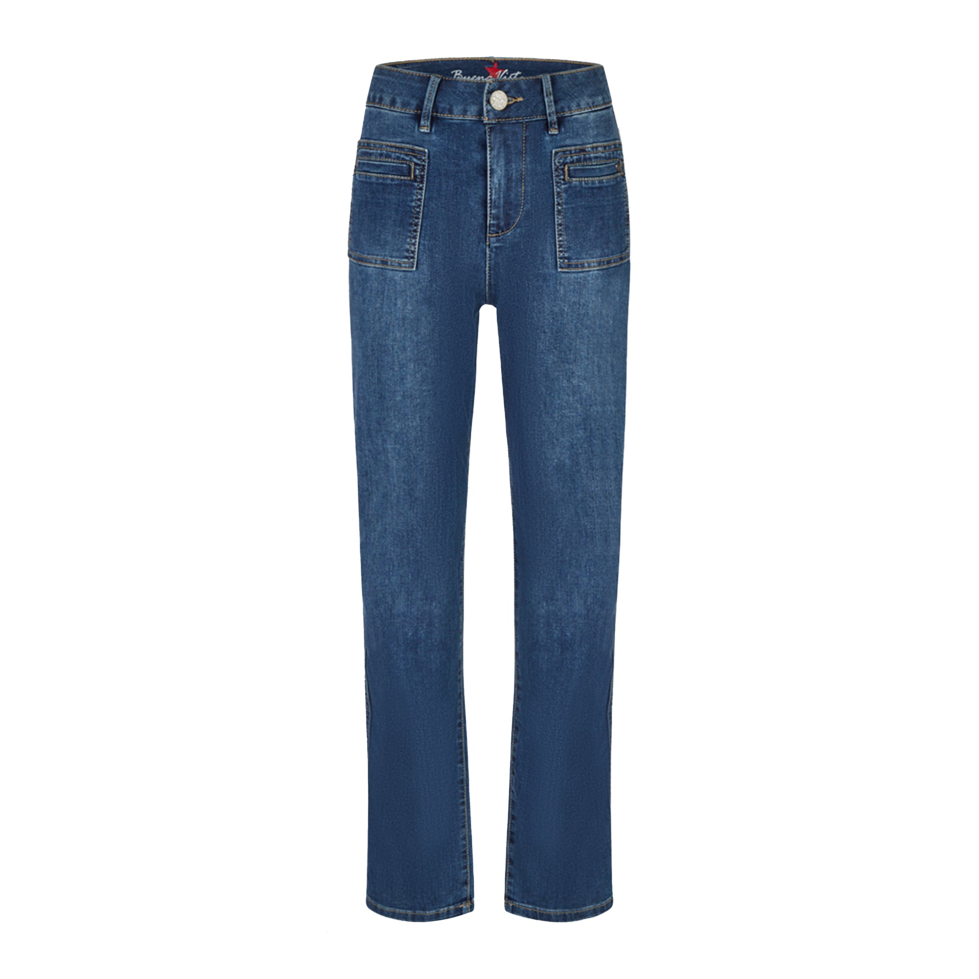Buena Vista Damen Jeans Stella-Zip straight stretch denim