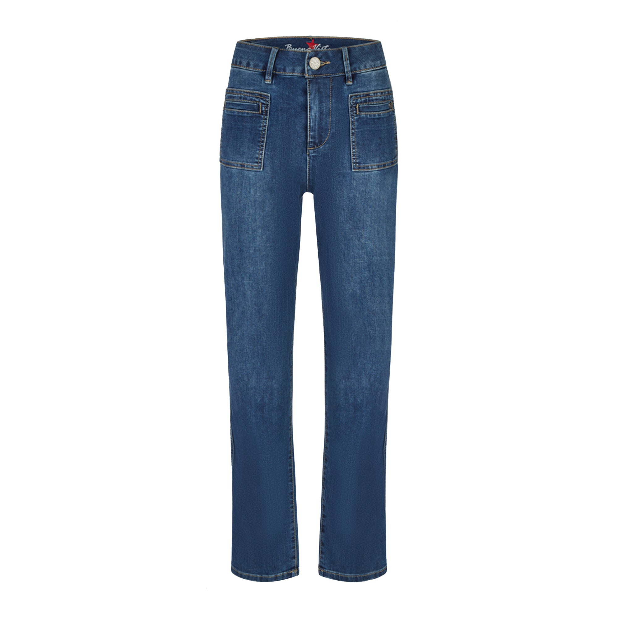 Buena Vista Damen Jeans Stella-Zip straight stretch denim