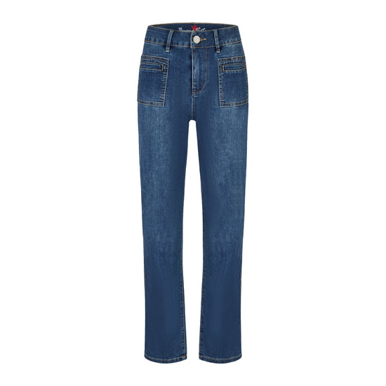 Buena Vista Damen Jeans Stella-Zip straight stretch denim