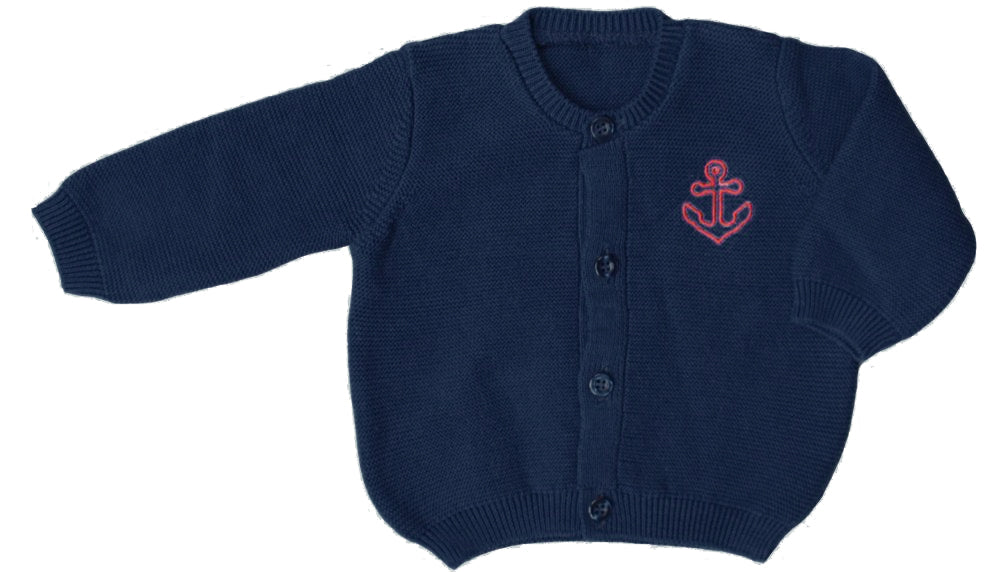 Hansekind Baby Kinder Strickjacke mit Anker
