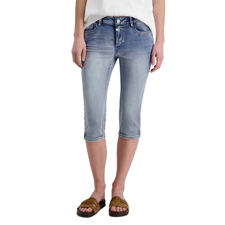 Timezone Damen Jeans Capri AleenaTZ 3/4 – aqua blue wash