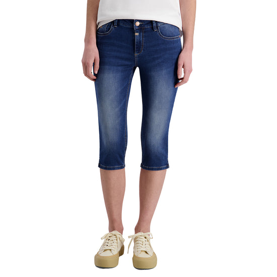Timezone Damen Jeans Caprihose  AleenaTZ 3/4  – brisk blue wash