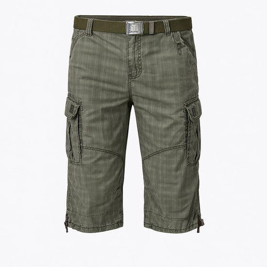 Timezone Herren Cargo Shorts Loose MilesTZ  – green check