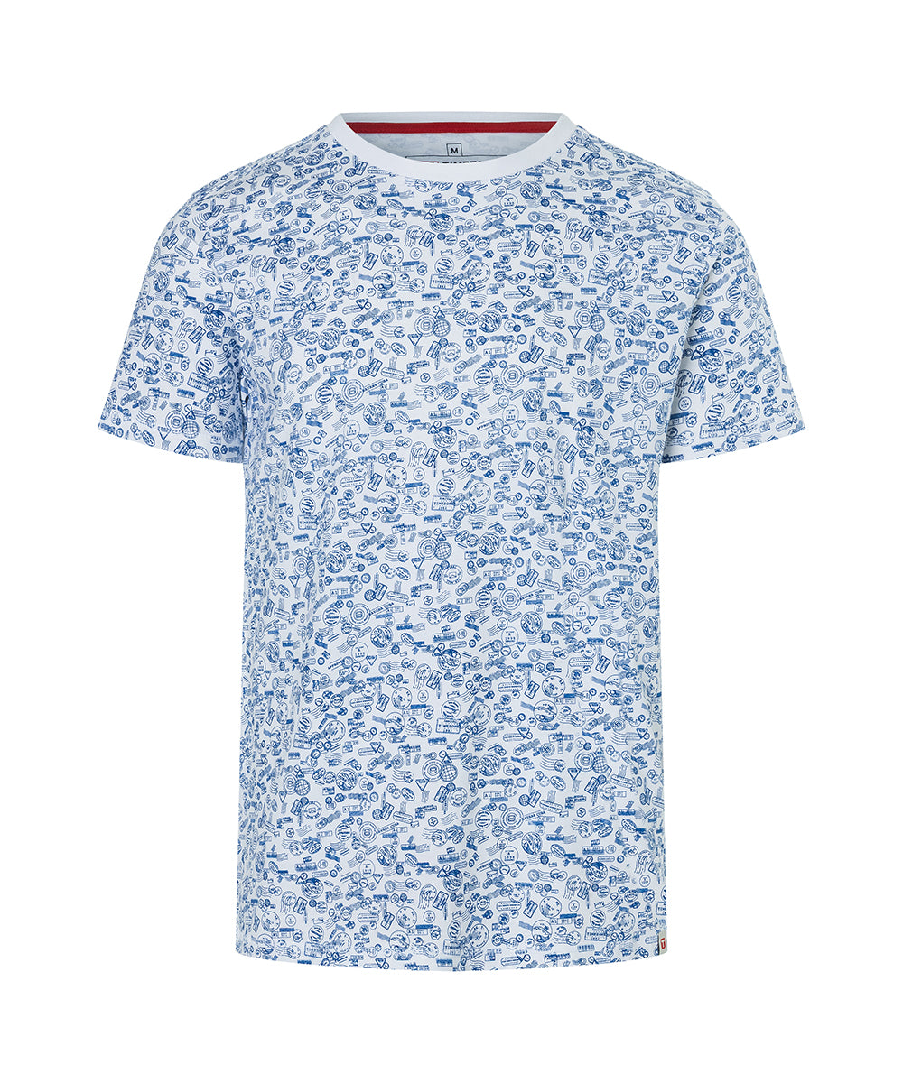 Timezone Herren T-Shirt  – white stamp minimal