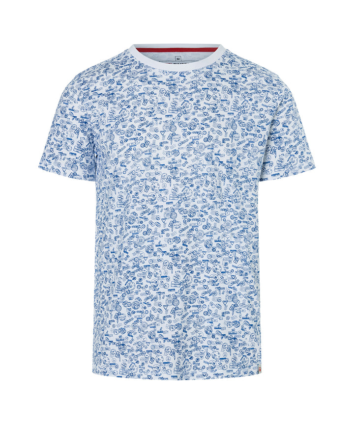 Timezone Herren T-Shirt  – white stamp minimal