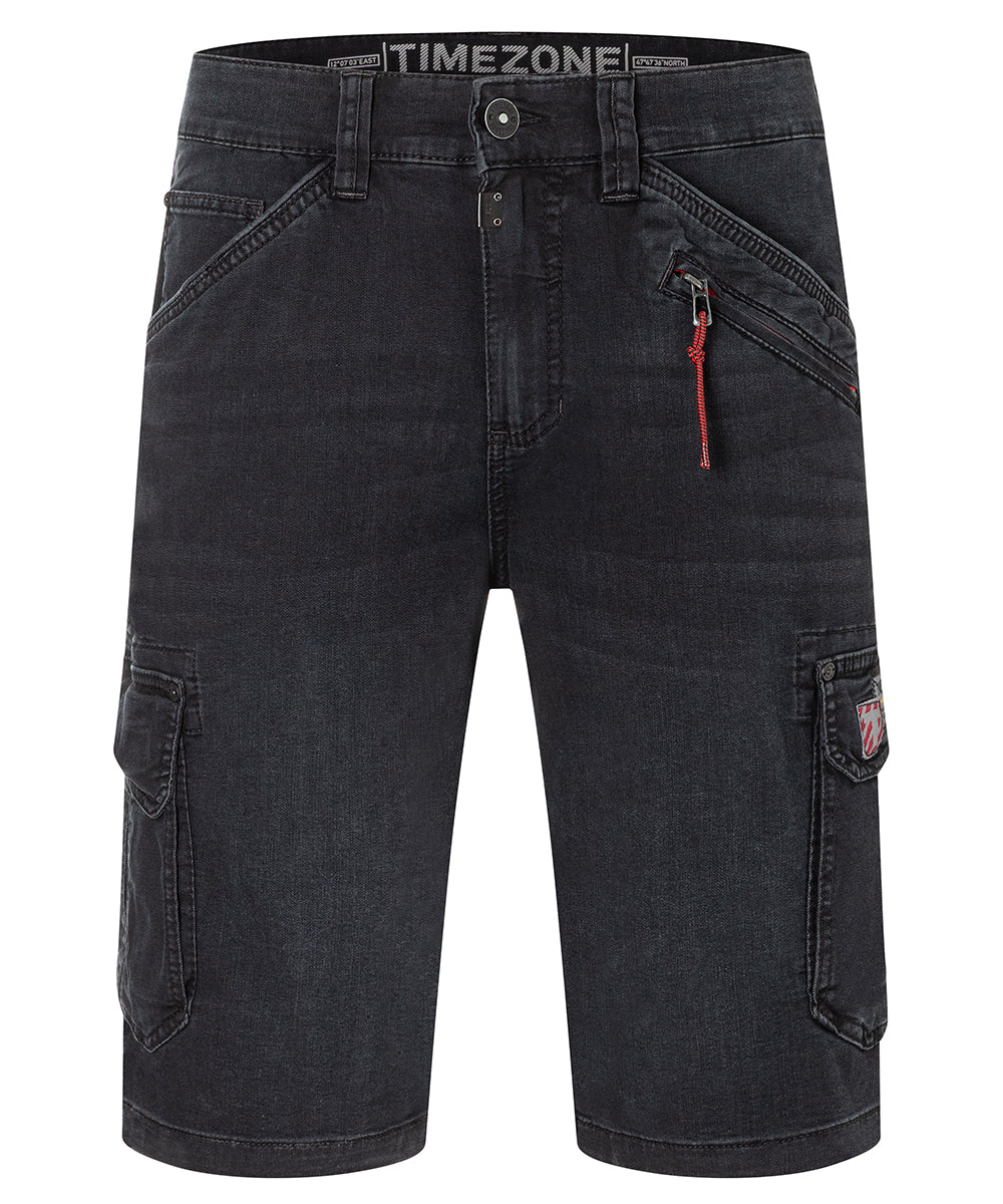 Timezone Herren Jeans-Short RykerTZ Short – used black wash