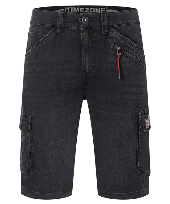 Timezone Herren Jeans-Short RykerTZ Short – used black wash