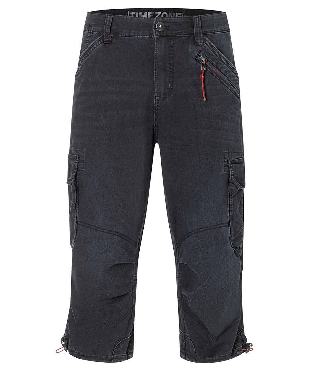 Timezone Herren Jeans-Short Loose MilesTZ – used black wash