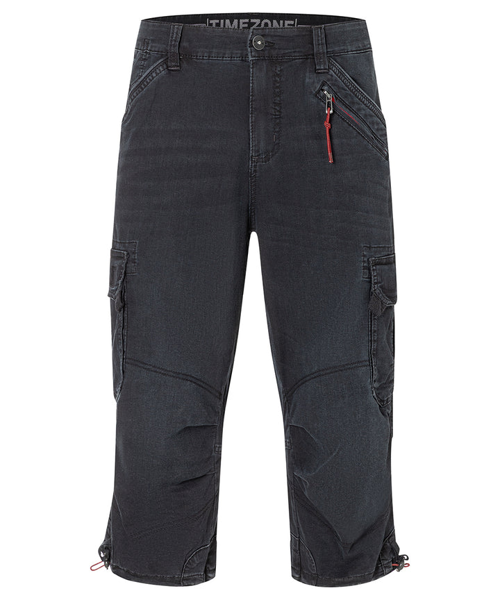 Timezone Herren Jeans-Short Loose MilesTZ – used black wash