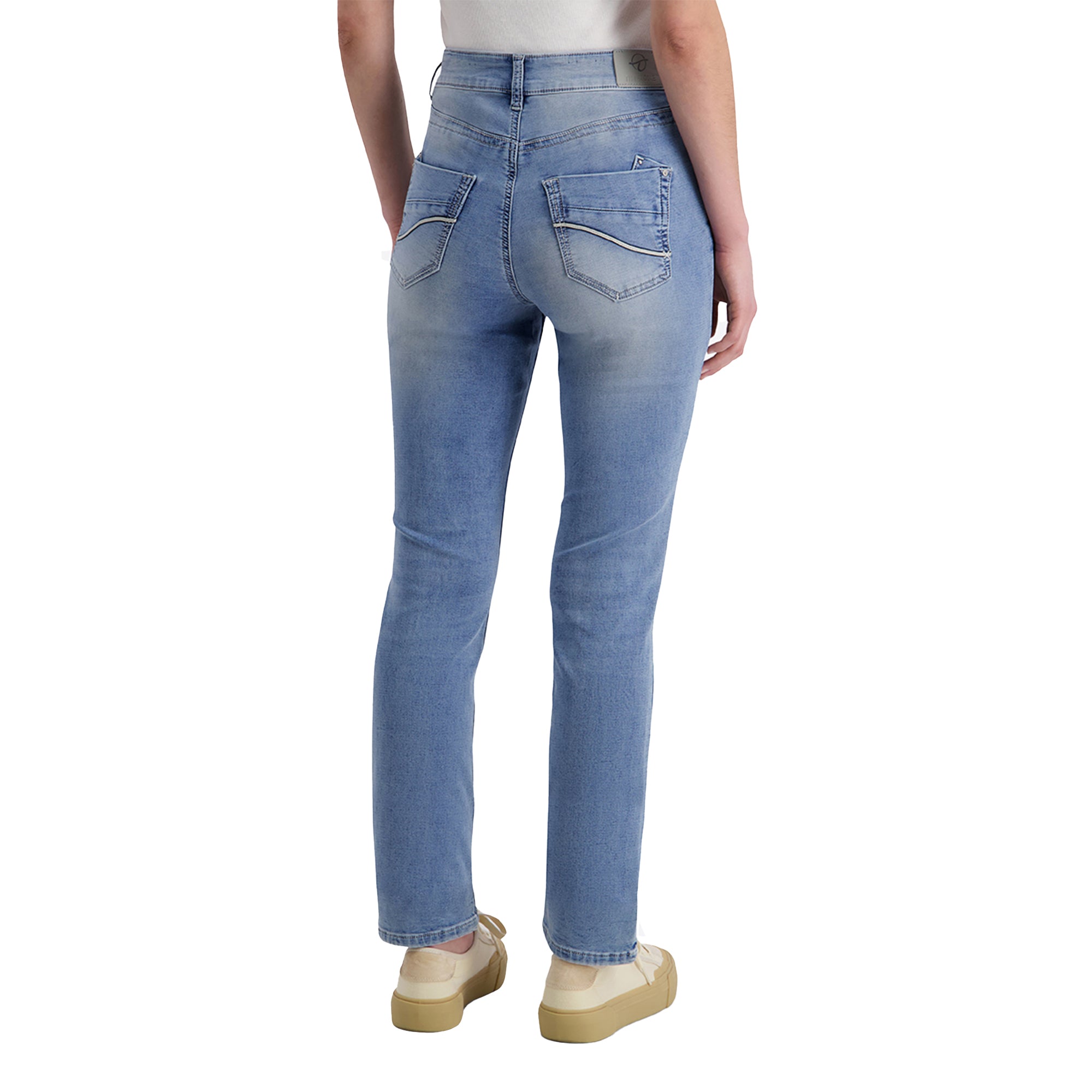 Timezone Damen Jeans TahilaTZ Womanshape - bleach blue wash