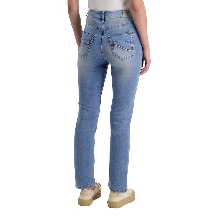 Timezone Damen Jeans TahilaTZ Womanshape - bleach blue wash
