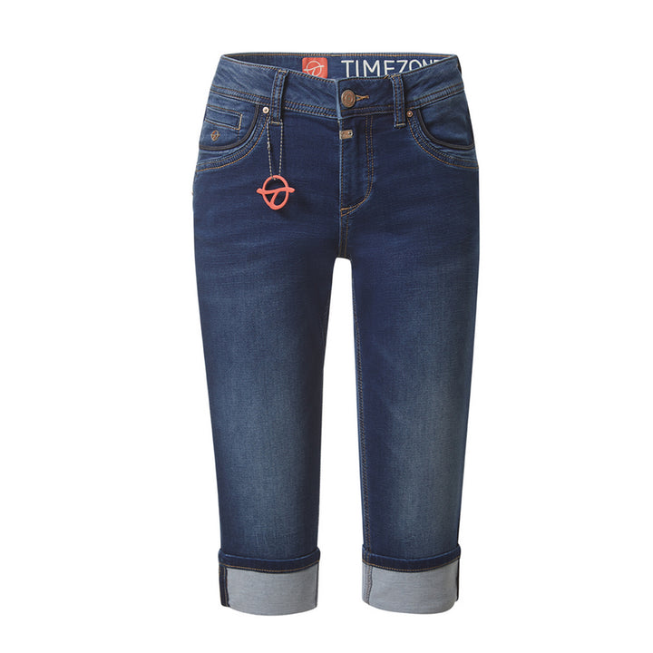 Timezone Damen Jeans Capri TaliTZ 3/4 – brisk blue wash