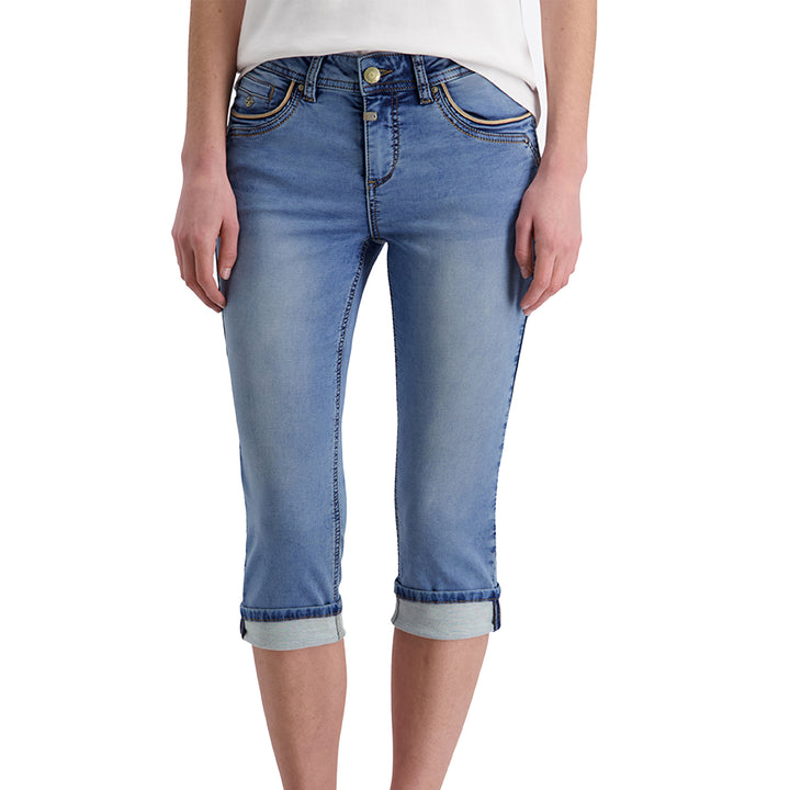 Timezone Damen Jeans Capri Hose TaliTZ 3/4  – caribbean blue wash