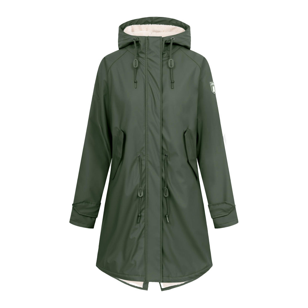 Derbe Damen Regenjacke Friese Tidaholm - olive/off white