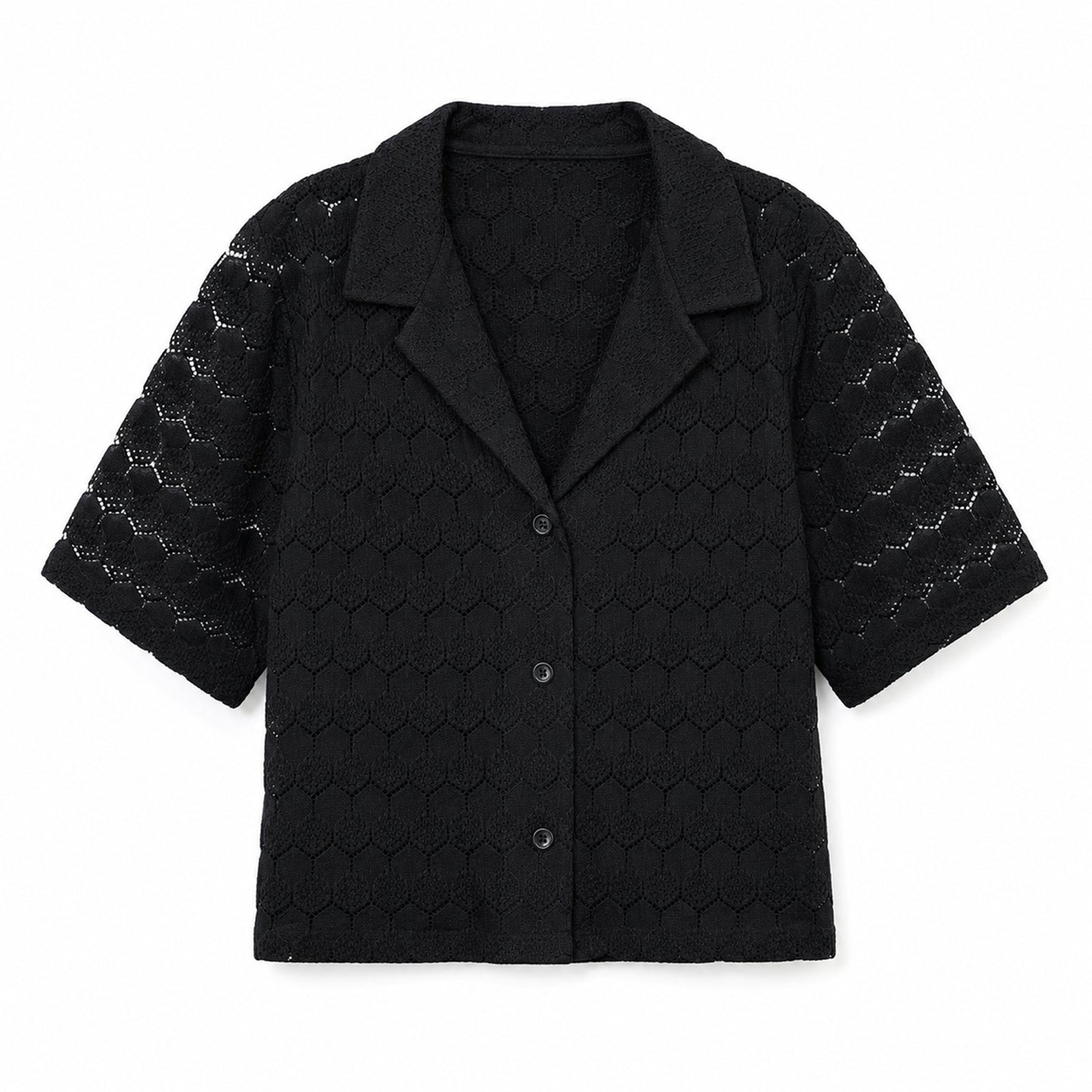 Kleinigkeit Damen Bluse Tine Strickler Crop Shört