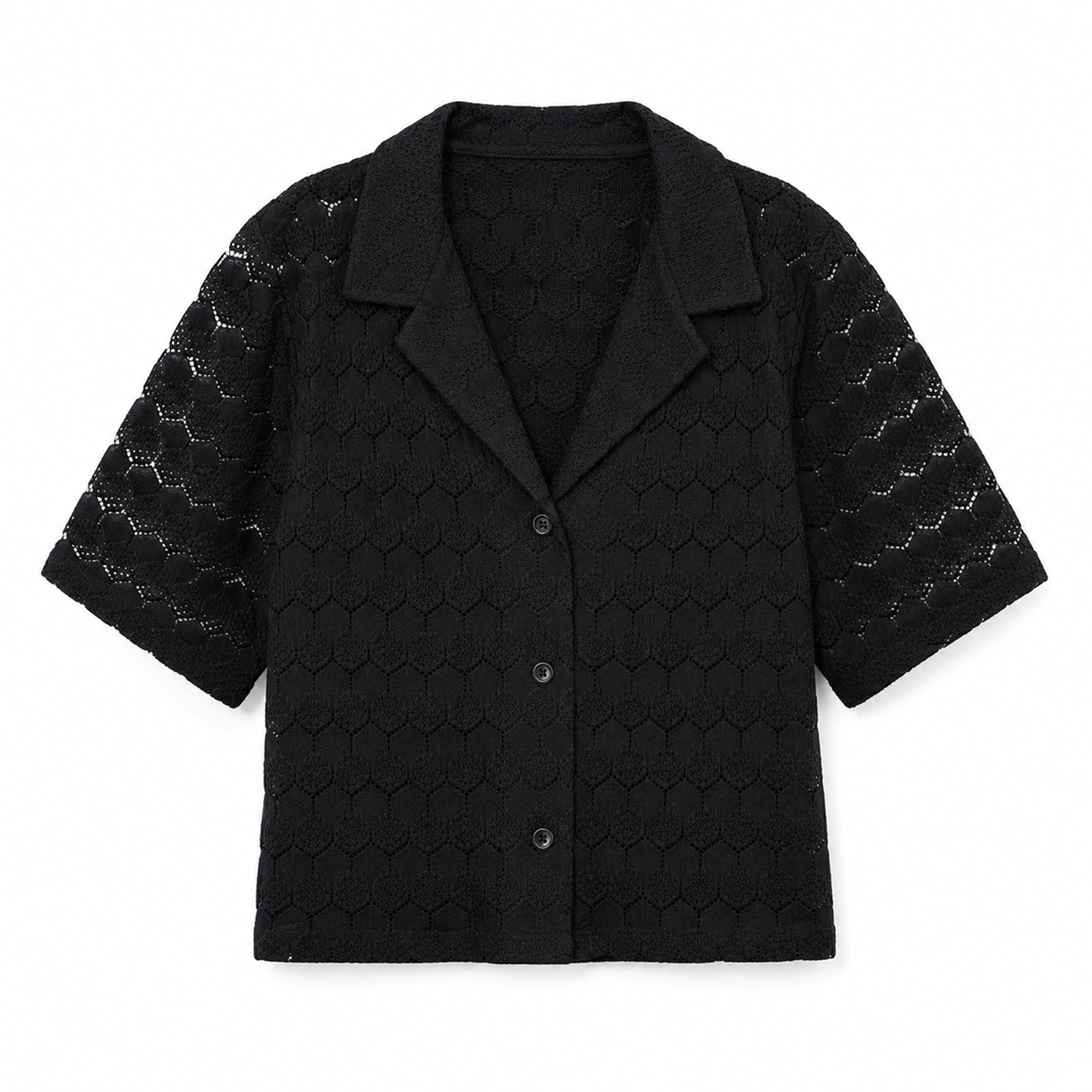Kleinigkeit Damen Bluse Tine Strickler Crop Shört