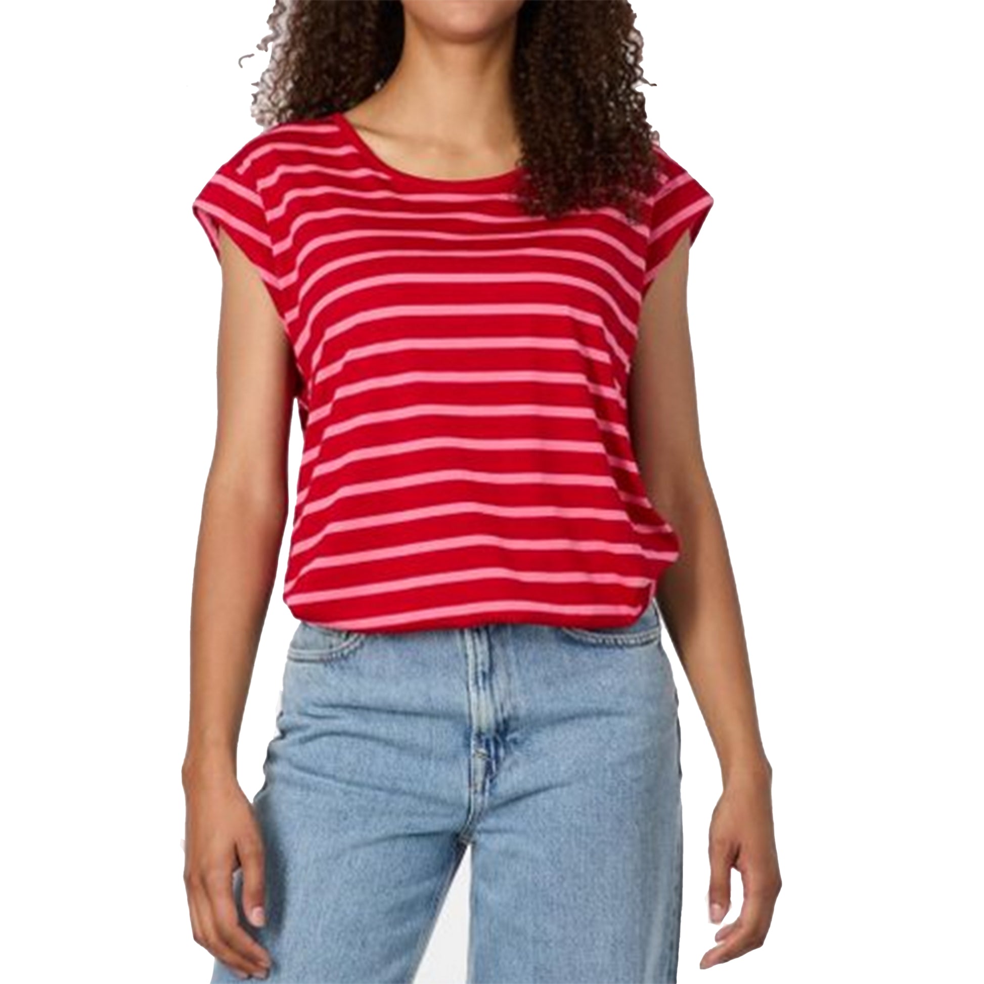 Ragwear Damen T-Shirt Tulsa Stripes – red
