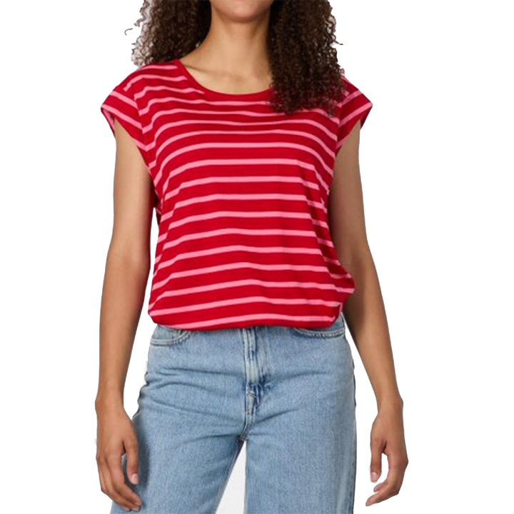 Ragwear Damen T-Shirt Tulsa Stripes – red