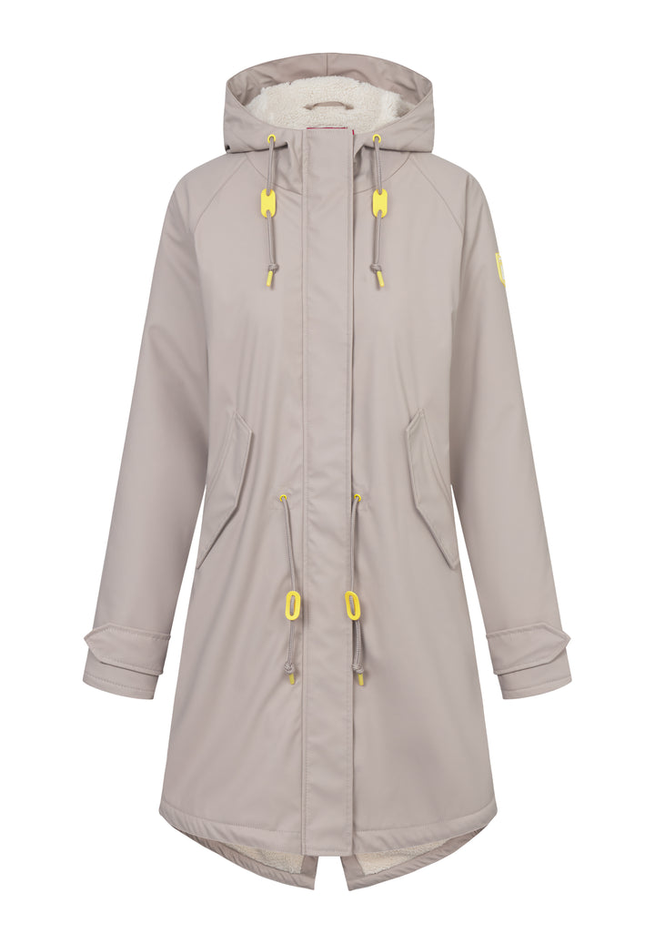 Derbe Damen Regenjacke Friese Tidaholm - cobblestone/off white