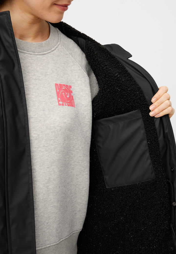 Derbe Damen Regenjacke Friese Tidaholm - glitter jet black/glitter