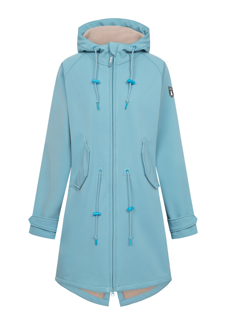 Derbe Damen Softshelljacke Friese Island milky blue/cobblestone