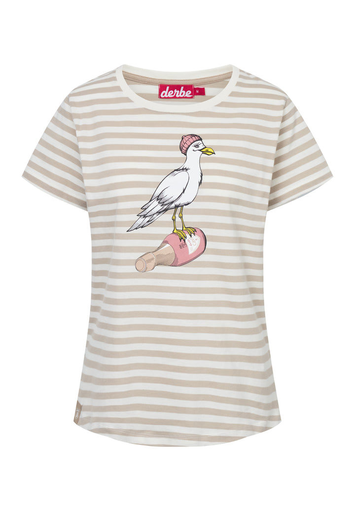 Derbe Damen T-Shirt Sturmmöwin - striped