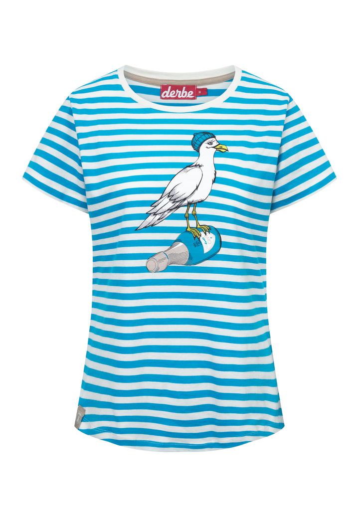 Derbe Damen T-Shirt Sturmmöwin - striped